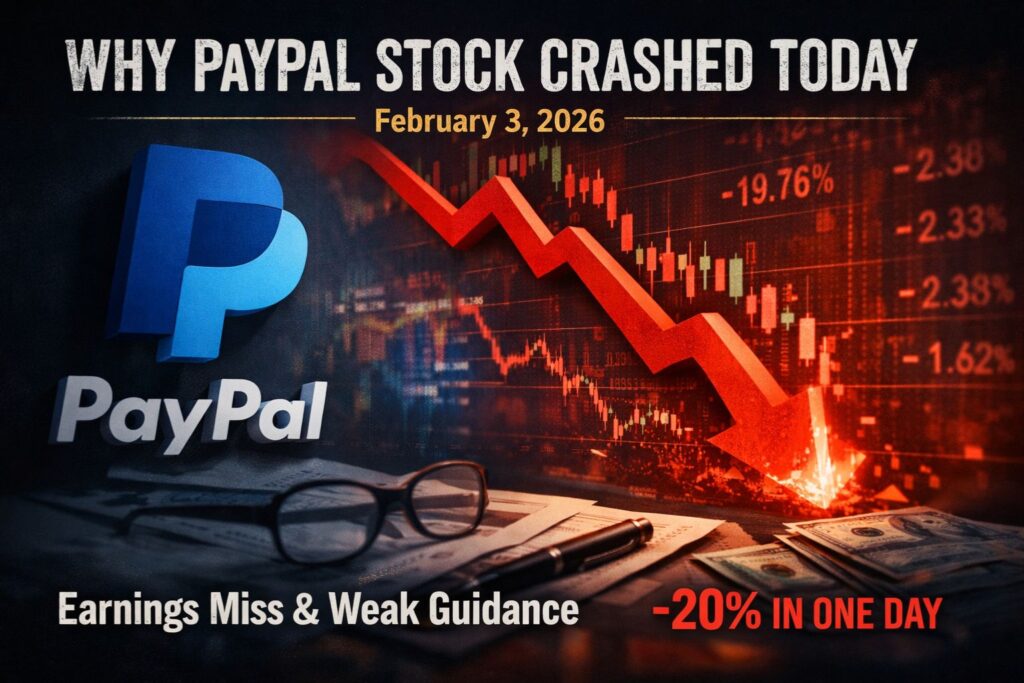 Paypal, fall, loss, dollar